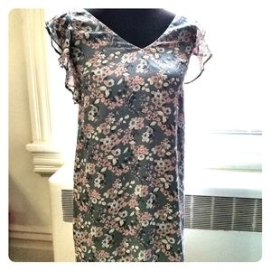 LOFT Blue Floral Dress